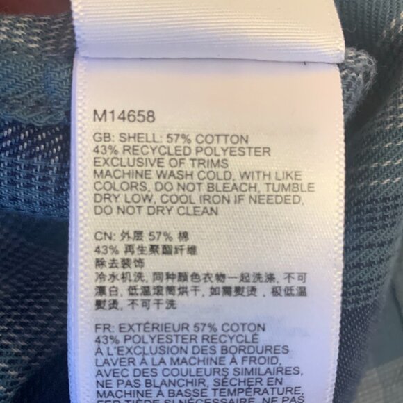 Marmot Men Fairfax Novelty Lightweight Flannel Shirt Large NWT Arctic Navy - Picture 12 of 12